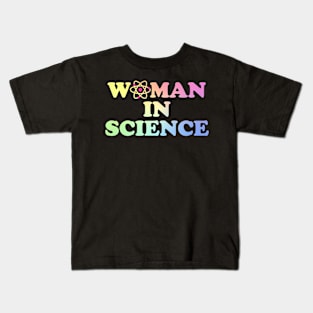 Woman In Science Kids T-Shirt